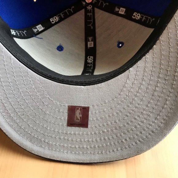 New Era 59Fifty NBA New York Knicks Team Blue Fitted Hat - Sz 7 - Picture 2 of 7